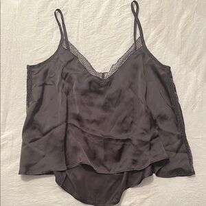 Aerie silk satin with lace trim Camisole tank nwt